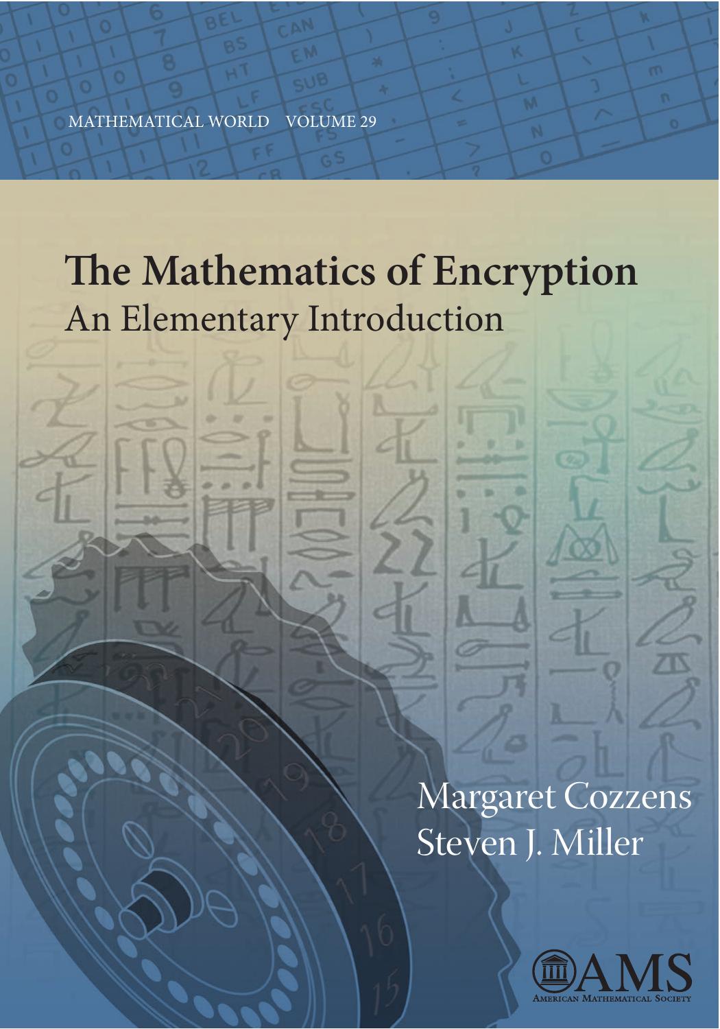 The mathematics of encryption : an elementary introduction