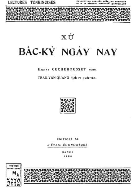 Xứ Bắc-kỳ ngày nay