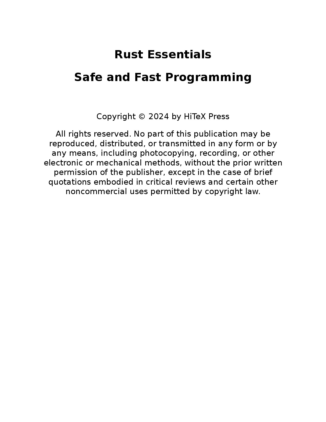 Rust Essentials: Safe and Fast Programming